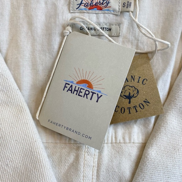 Faherty Overland Twill Jumpsuit Womens Small Natural Ivory Cream Casual NWT - Picture 13 of 13